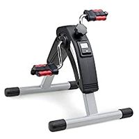 Marcy Portable Mini Magnetic Cardio Cycle Under Desk Bike Pedal Exerciser for Home Gym and Office NS-914, Black-Silver