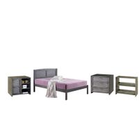 Twin Bed with Case Goods - Twin - Bed, 3 Drawer Chest, 2 Drawer Chest, Bookcase