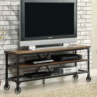 Industrial Antique Black/Medium Oak 54" TV Stand