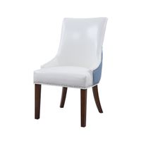 Chic Home Cooper PU Leather  Solid Birch Legs Dining Chair - 22x25.5x40.25-White