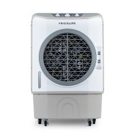 NewAir - Frigidaire Indoor and Outdoor Evaporative Cooler  1650 CFM with Oversized 10.6 Gallon Water Tank and Easy-Glide Casters - White