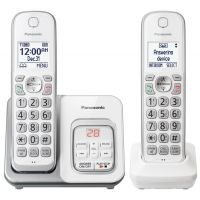 Panasonic White Cordless Phone System Tgd632w With 2 Handsets