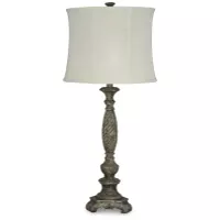 Antique Gray Alinae Poly Table Lamp (1/CN)