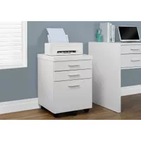 File Cabinet/ Rolling Mobile/ Storage Drawers/ Printer Stand/ Office/ Work/ Laminate/ White/ Contemporary/ Modern