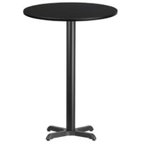 Flash Furniture 30" Round Laminate Table Top with 22" x 22" Bar Height Table Base, Multiple Colors