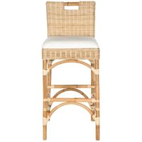 SAFAVIEH 17.75-inch Fremont Natural Woven Barstool. - 17" W x 16" D x 43" H - Natural