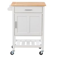CorLiving Sage Wood Kitchen Cart - White