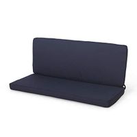 Christopher Knight Home 313290 Gavin Outdoor Water Resistant Fabric Loveseat Cushions, Navy Blue