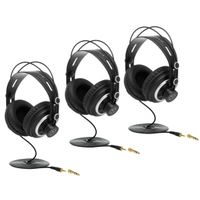 Turnstile Audio 3 Pack Passenger Series TAPH300 Professional Semi-Open Back Studio Monitoring Headphones