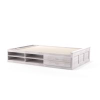 Carbon Loft Jorchid Modern Multi-storage Platform Bed - Storage Bed/Platform Bed - White Oak - Full