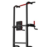 Zenova 330LBS Power Tower Pull Up Dip Station for Home Gym Strength Training Fitness Equipment Newer Version - Red/Black