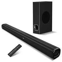 Soundbar with Subwoofer,2.1CH with 3D Surround Sound, Works with 4K & HD TVs, HDMI(arc)/Optical/Aux/USB Drive/Bluetooth5.0 Connection(Model: P28,160W)