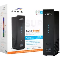 ARRIS - SURFboard DOCSIS 3.0 Cable Modem & AC2350 Wi-Fi Router Combo - Black