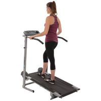 EXERPEUTIC 100XL High-Capacity Magnetic Resistance Manual Treadmill with Heart Pulse System