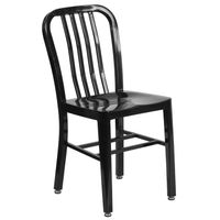 Metal Indoor-Outdoor Chair - Black