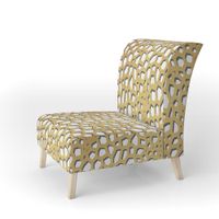 Designart "Golden Maze" Upholstered Mid-Century Accent Chair - Arm Chair - Slipper Chair