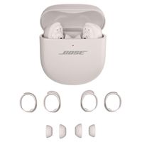 Bose QuietComfort Ultra Wireless Noise Cancelling Earbuds, White Smoke, Bundle with Alternate Sizing Kit