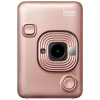 Fujifilm Instax Hybrid Mini LiPlay Instant Camera, Blush Gold