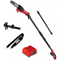 Skil - PWR CORE 20 20-Volt 8-Inch Cordless Pole Saw with 10 foot reach (1 x Battery and 1 x Charger) - Red/black