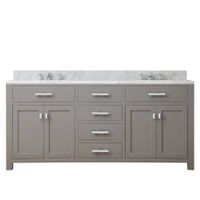 Water Creation Madison 72-inch Cashmere Grey Double Sink Bathroom Vanity - Vanity Only