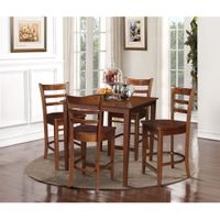 36" x 36" Counter Height Table with 4 Stools - 5 Piece Set - Espresso