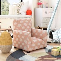 Belwether Transitional Fabric Animal Print Chair by Furniture of America - Pink/Elephant print