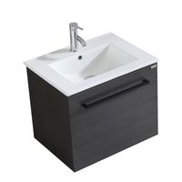 Single Sink Bathroom Vanity Set - Wood Finish - 17.7"x23.6"x19.7" - Black