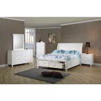 Coaster Furniture Selena Buttermilk 5-piece Storage Bedroom Set - Full