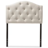 Baxton Studio Whalen Light Beige Contemporary Fabric Upholstered Button Tufted Headboard - Queen Size Bed-Beige