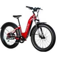 Aventon - Aventure Step-Through Ebike w/ 45 mile Max Operating Range and 28 MPH Max Speed - Medium/Large - Electric Red