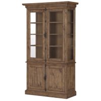 Willoughby Wood China Cabinet in Weathered Barley - China Cabinet - Weathered Barley