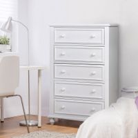 Dole Traditional Solid Wood 5-Drawer Youth Chest by Furniture of America - White