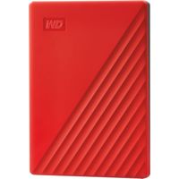 WD - My Passport 2TB External USB 3.0 Portable Hard Drive - Red