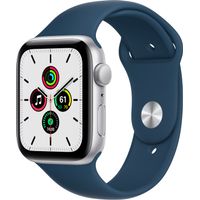 Apple Watch SE - GPS 44mm Silver Aluminum Case - Abyss Blue Sport Band