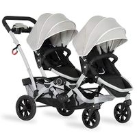 Dream On Me Track Tandem Stroller- Face to Face Edition in Light Grey, Gray (479-LG)