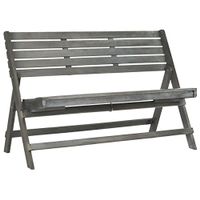 Safavieh Outdoor Collection Luca Ash Grey Folding Bench