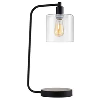 Contemporary Metal Table Lamp in Black