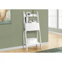 Computer Desk/ Home Office/ Laptop/ Leaning/ Storage Drawers/ 61"H/ Work/ Laminate/ White/ Contemporary/ Modern