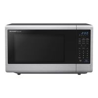 Sharp - Carousel 1.1 Cu. Ft. Mid-Size Microwave - Stainless steel