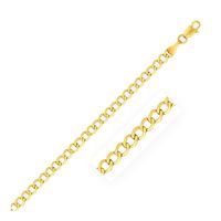 4.4mm 10k Yellow Gold Curb Chain (18 Inch)