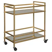 Gold Finish Kailman Bar Cart