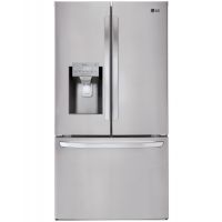 LG - 22.1 Cu. Ft. French Door Counter-Depth Refrigerator - Stainless steel