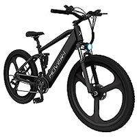 Hover-1 Instinct Electric Bike with 350W Motor, 15 mph Max Speed, 26 Tires, and 40 Miles of Range E-Bike, Black