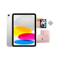 Apple 10th Gen 10.9-Inch iPad (Latest Model) with Wi-Fi - 64GB - Silver With Rose Gold Case Bundle
