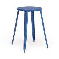 30'' Round Metal Indoor-Outdoor Bar Height Table - Blue