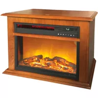 3-Element Infrared Fireplace in Oak Mantel
