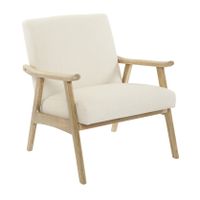 Weldon Mid-Century Fabric Upholstered Chair - Linen