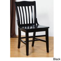 School House Dining Chairs (Set of 2) - Black Finish