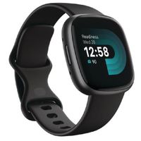 Fitbit Versa 4 Fitness GPS Smartwatch, Black/Graphite Aluminum