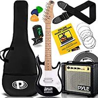 Kids 30 Electric Guitar and Amp Kit, Mini Strat Set With 10W Amplifier and Accessories Pack For Junior Ages, Beginner Youth, Small Child, Toddler, Kid, Girl, And Boy Learners